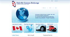 Desktop Screenshot of oakvillecustomsbrokerage.ca